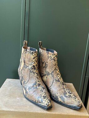 Flattered x Rebecca Laurey Snakeskin Boots